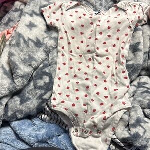 Carter's Red and White Heart Bodysuit